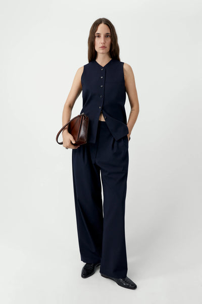 Tailored Masculine Pants – Navy | Cordera
