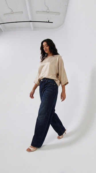 Jean Paul Knott T Top Crepe Satin – Nude