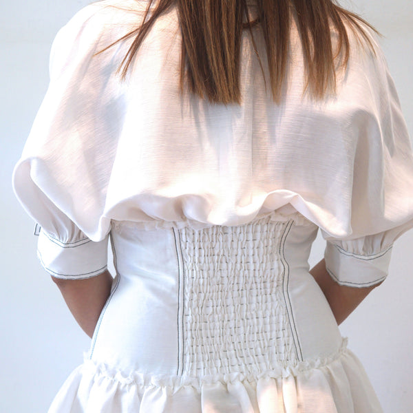 Witte midi-jurk